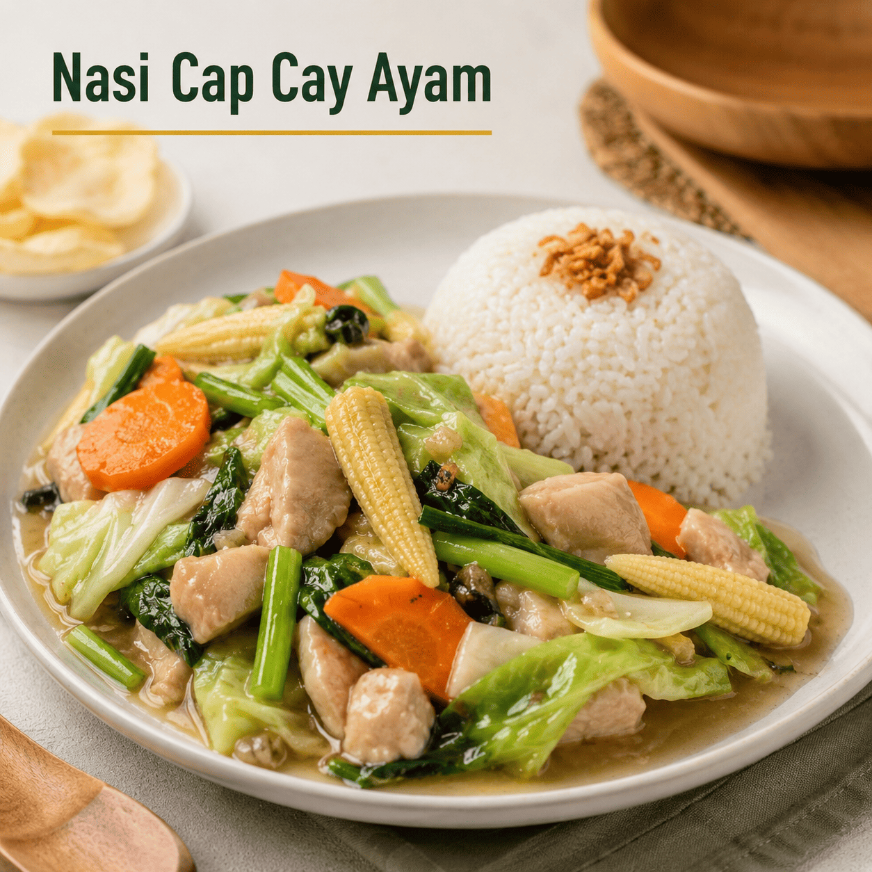 Nasi Cap Cay Ayam